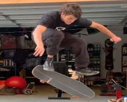 He is also a trained skateboard rider He is also a trained skateboard rider.